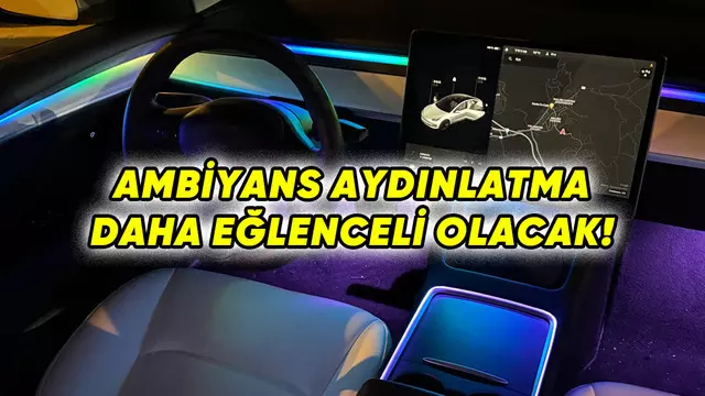 Tesla'nın Ambiyans Aydınlatmasına Müzik Entegrasyonu