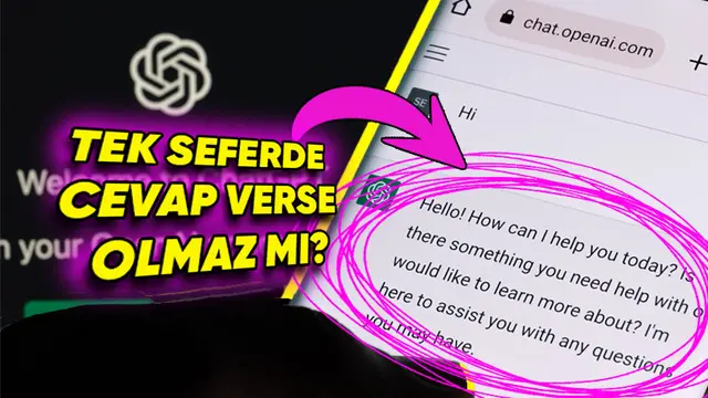 ChatGPT Cevapları Neden Bütün Değil Kelime Kelime Veriyor?