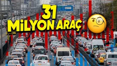 Türkiye'de Araç Sayısı 31 Milyona Ulaştı