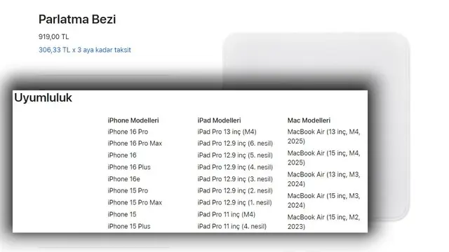 Apple parlatma bezi iPhone 17 modellerinde kullanılamayacak(!) 1 Apple parlatma bezi iPhone 17 modellerinde kullanılamayacak(!)