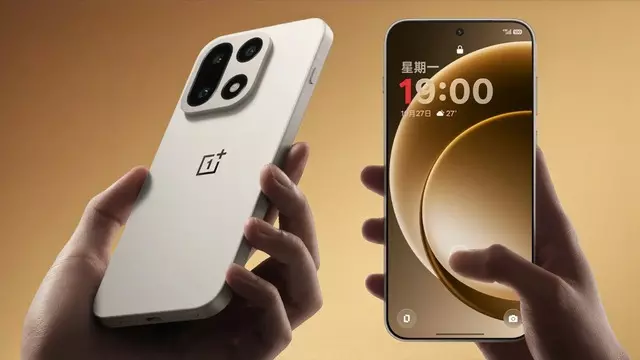 OnePlus 15'in "kum fırtınası" olarak adlandırılan rengi ve cihazın tüm tasarımı paylaşıldı