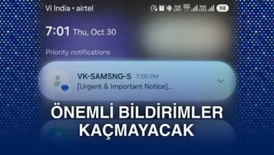 Samsung telefonların "mühim bildirim" özelliğinden ilk ekran görüntüsü geldi 1 Samsung telefonların "önemli bildirim" özelliğinden ilk ekran görüntüsü geldi