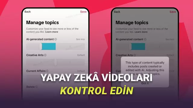 TikTok'ta Ne Kadar Yapay Zekâ Videosu Göreceğinizi Siz Belirleyebileceksiniz