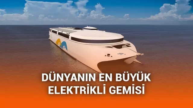 275 tonluk bataryaya haiz dünyanın en büyük elektrikli gemisi seferini tamamladı 1 275 tonluk bataryaya sahip dünyanın en büyük elektrikli gemisi seferini tamamladı